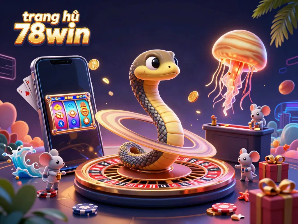 Betting on the colorful roulette wheel of Saturn with tiny astronauts at trang chủ 78win casino.