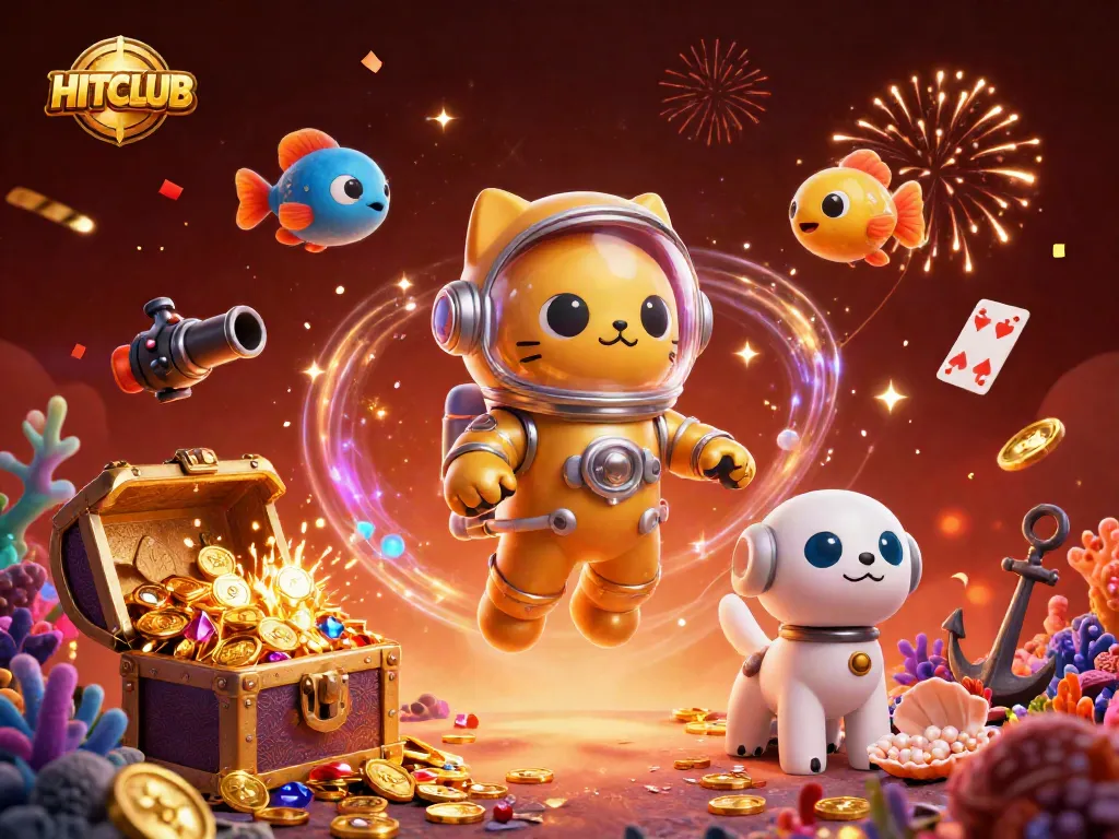 Experience HITCLUB excitement with this vibrant illustration showcasing a thrilling gambling scene.