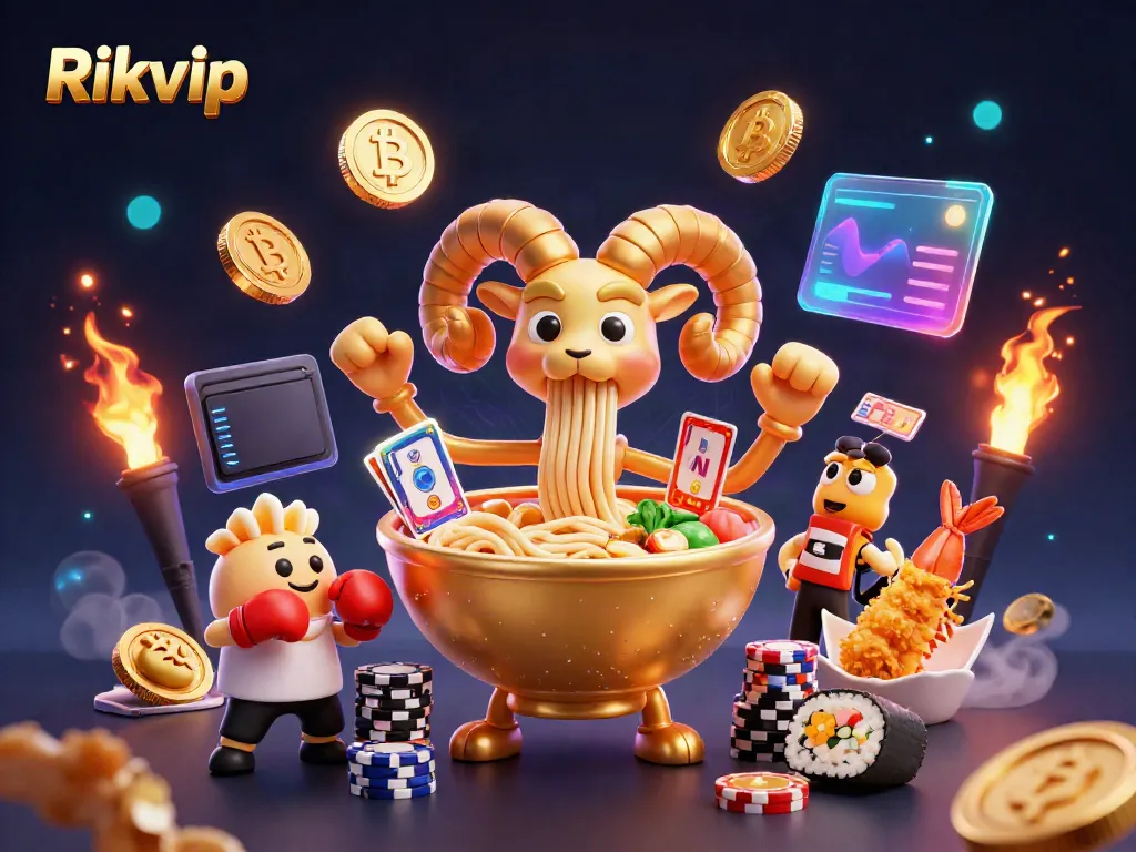 Engage in immersive action with Rikvip's animated casino characters, showcasing exciting gambling elements.