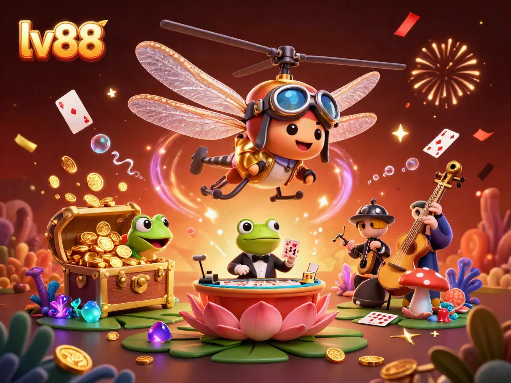 Experience thrilling gaming action at lv88 featuring vibrant characters in a dynamic casino scene.