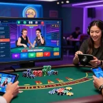 Engaging online gaming experience at XX88 featuring players on casino games with Rr8i atmosphere.