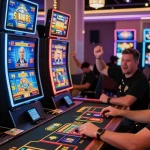 Ambiente di gioco entusiasmante nei casino non AAMS con giocatori che interagiscono appassionatamente nel 2026.