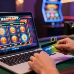 Spieler genießt ein Paysafe Card Casino-Erlebnis mit lebhaften Spielelementen und moderner Technologie.