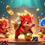 Experience thrilling gameplay with the best no deposit bonuses australia casino illustrated by colorful pangolins and poker chips.