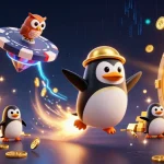 Experience the thrill of 23win with a dynamic casino adventure featuring a rocket-powered penguin!