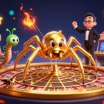 Experience thrilling bets at sunwinx with a colorful roulette wheel web illustration.