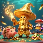Experience thrilling gaming opportunities at SKY88 with a vibrant 3D illustration of exciting slot action.