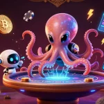Experience fast withdrawal casinos in Australia with a lively alien octopus and exciting crypto elements!