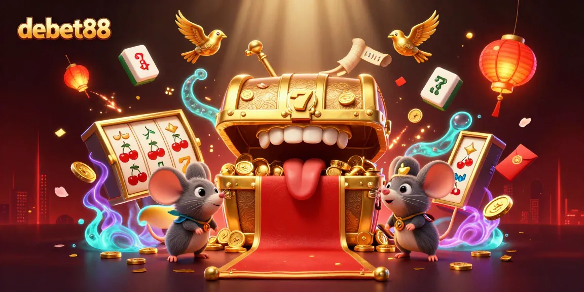 Engage with debet88's exhilarating slot experience through vibrant casino-themed art.