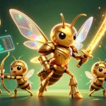 FABET showcases a dynamic 3D casino scene with a heroic hornet character engaging in gambling adventures.
