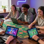 Players enjoying 68gamebai in a lively gaming environment with vibrant displays and community interaction.