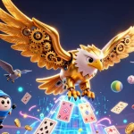 Experience exhilarating gaming moments with ex88 featuring dynamic 3D casino elements and a golden eagle.
