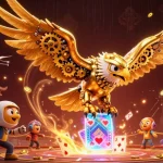 Experience the thrill with online casinos with no deposit bonuses, featuring captivating 3D casino elements and majestic flying eagles.