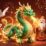 Experience exhilarating Socolive TV gaming action featuring a jade dragon and golden elements.