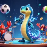 Experience 11win's exhilarating underwater casino performance with electrifying characters and sports elements.